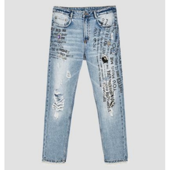 jeans with appliques